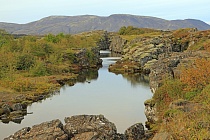 Auf Island treffen die nordamerikanische und die eurasische Kontinentalplatte zusammen. Im Gebiet Thingvellier unweit Reykjavik sind in der Grabenbruchzone mehrere Risse (Rifts) entstanden. Jährlich driften die zwei Kontinentalplatten um ca. 2cm auseinander.